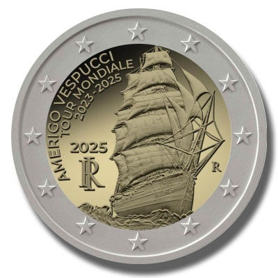 Itália 2 euro 2025  Amerigo Vespucci