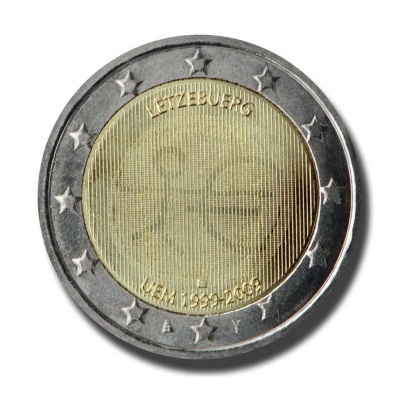 Luxemburgo 2 Euros 2009 10 Aniversário da UEM