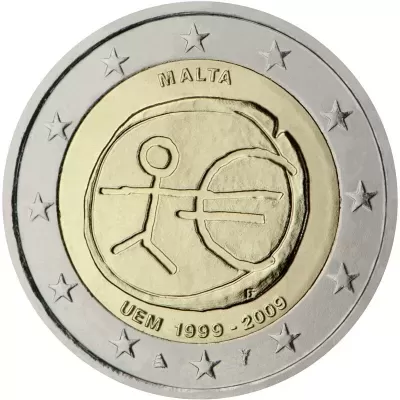 Malta 2 Euro 2009 10 Aniversário da UEM