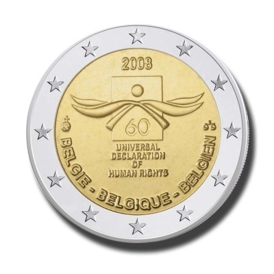 Bélgica 2 euro 2006 60.º aniversário Direitos Humanos