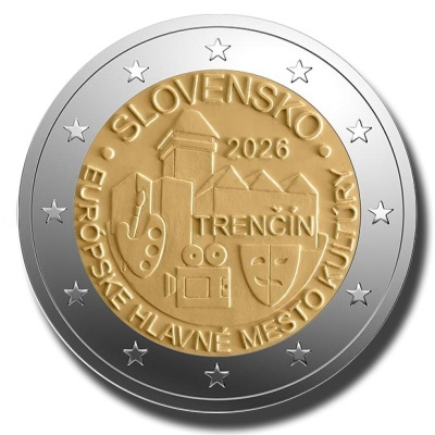 Eslováquia 2 euro 2026Trenchin Capital Europeia da Cultura