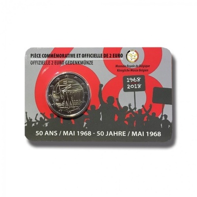 Bélgica 2 euro 2018  Revolta Estudantes Maio 1968