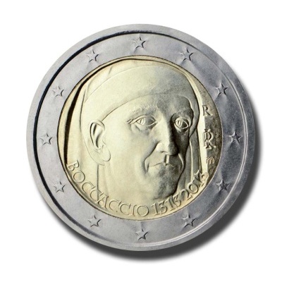Itália 2 euro 2013 Nascimento Giovanni Boccaccio