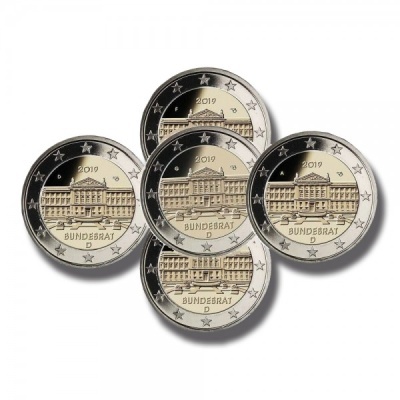 Alemanha 2 euro 2019  Bundesrat (5 moedas)