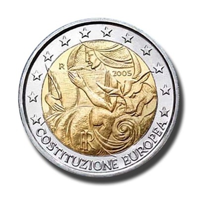 Itália 2 euro 2005 Aniversário Constituição Europeia