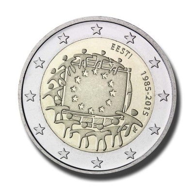 Estónia 2 euro 2015 Bandeira