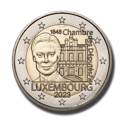 Luxemburgo 2 euro 2023  175 anos Câmara Deputados