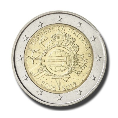 Italia 2 euro 2012 TYE 10 anos do euro