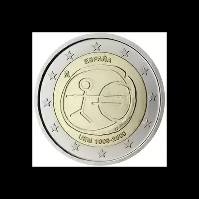 Espanha 2 Euros 10 Aniversário da UEM 2009
