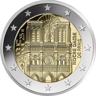 FRANÇA 2 euro 2025  Notre‑Dame
