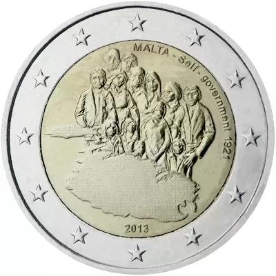 Malta 2 euro 2013 Constituição autonómica de 1921
