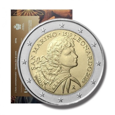 Sao Marino 2 euro Leonardo Da Vinci 2019