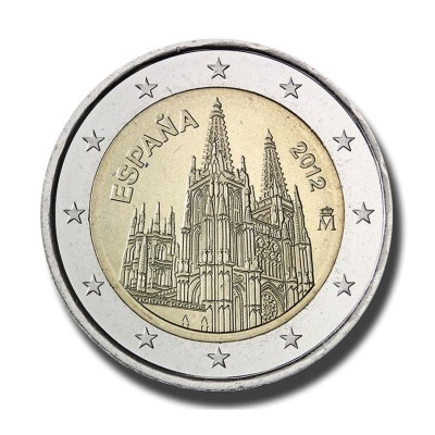 Espanha 2 euro 2012 Catedral de Burgos