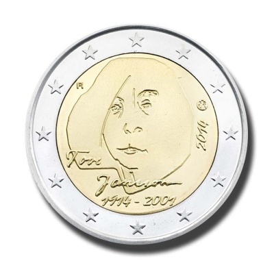 Finlândia 2 euro 2014 Escritora Tove Jansson