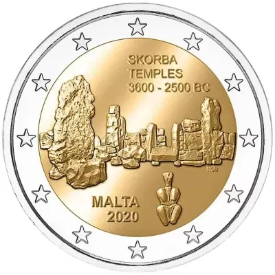 Malta 2 euro 2020 Templos pré‑históricos de Skorba