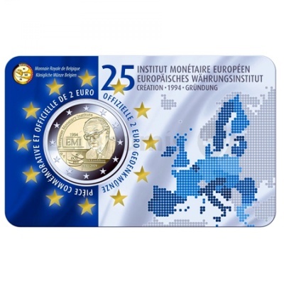 Bélgica 2 euro 2019  25.º aniversário do Instituto Monetário Europeu (IME)