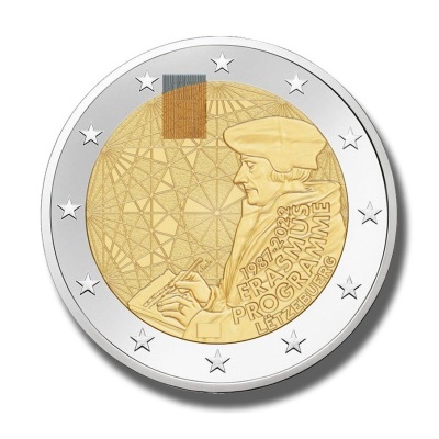 Luxemburgo 2 euro 2022  35 anos do programa Erasmus