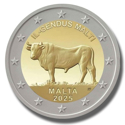 Malta 2 euro 2025  Boi maltês (il‑gendus Malti)