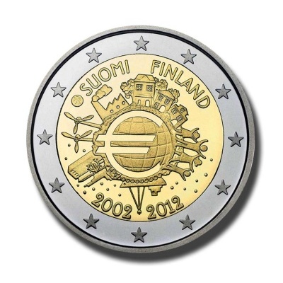 Finlandia 2 euro 2012 TYE 10 anos do euro