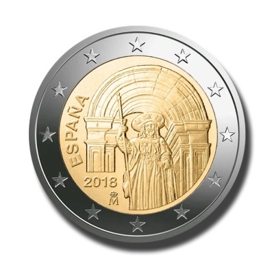 Espanha 2 euro 2018  Santiago Compostela