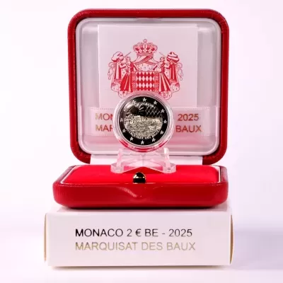 MÓNACO 2 euro 2025  PROOF Marquisat des Baux