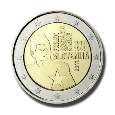Eslovénia 2 euro 100 anos Franc Rozman