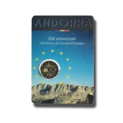 Andorra 2 euro 2014 20 anos no Conselho da Europa