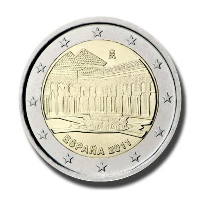 Espanha 2 euro 2011 Pátio dos Leões na Alhambra