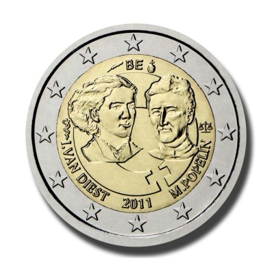 Bélgica 2 euro 2011 Centenário do Dia Internacional da Mulher