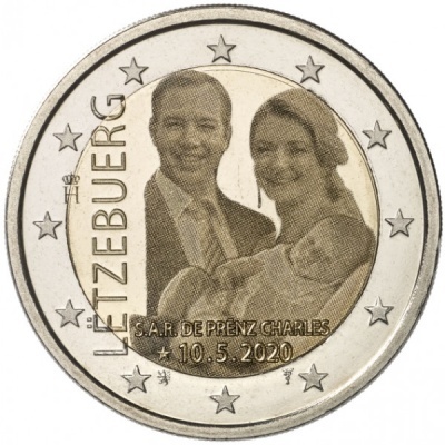Luxemburgo 2 euro 2020 Nascimento do Príncipe Charles Foto