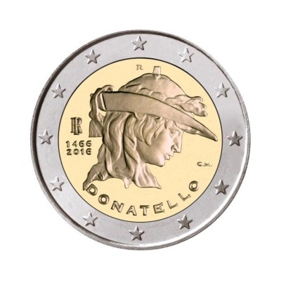 Itália 2 euro 2016  Morte de Donatello