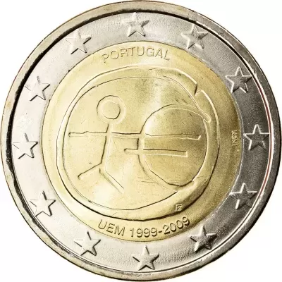 Portugal 2 Euro 10 Aniversário da UEM 2009
