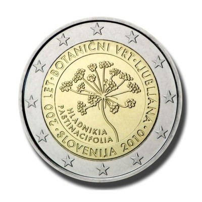 Eslovénia 2 euro 2010 Jardim Botânico de Liubliana