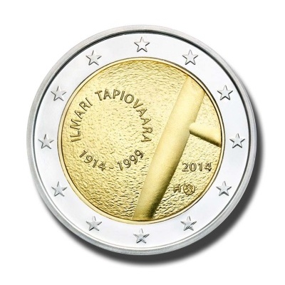 Finlândia 2 euro 2014 Nascimento do criador e desenhador Tapiovaara