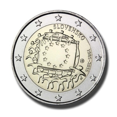 Eslováquia 2 euro 2015 Bandeira