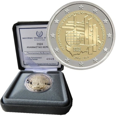 CHIPRE 2 euro 2024   20.º aniversário da adesão de Chipre à União Europeia