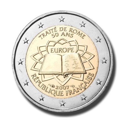 França 2 euro 2007 50.º aniversário do Tratado de Roma