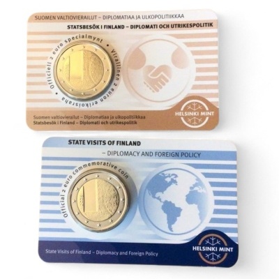 Finlândia 2 euro 2025  Diplomacia e política externa 2 coincards