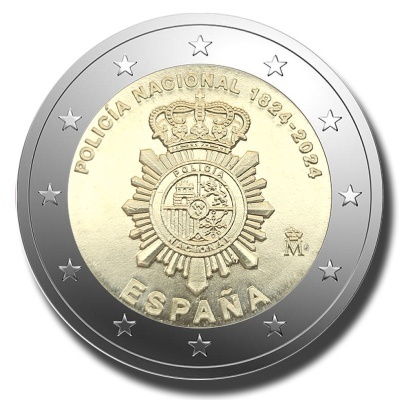 Espanha 2 euro 2024 Policia Nacional
