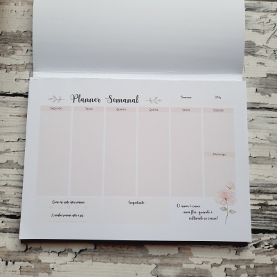Planner Semanal "Amor e Flor"
