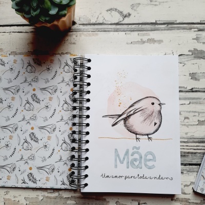 Agenda&#x20;Permanente&#x20;&quot;Cor&#x20;e&#x20;Aguarela&quot;&#x20;-&#x20;com&#x20;nome&#x20;Personalizado&#x21;