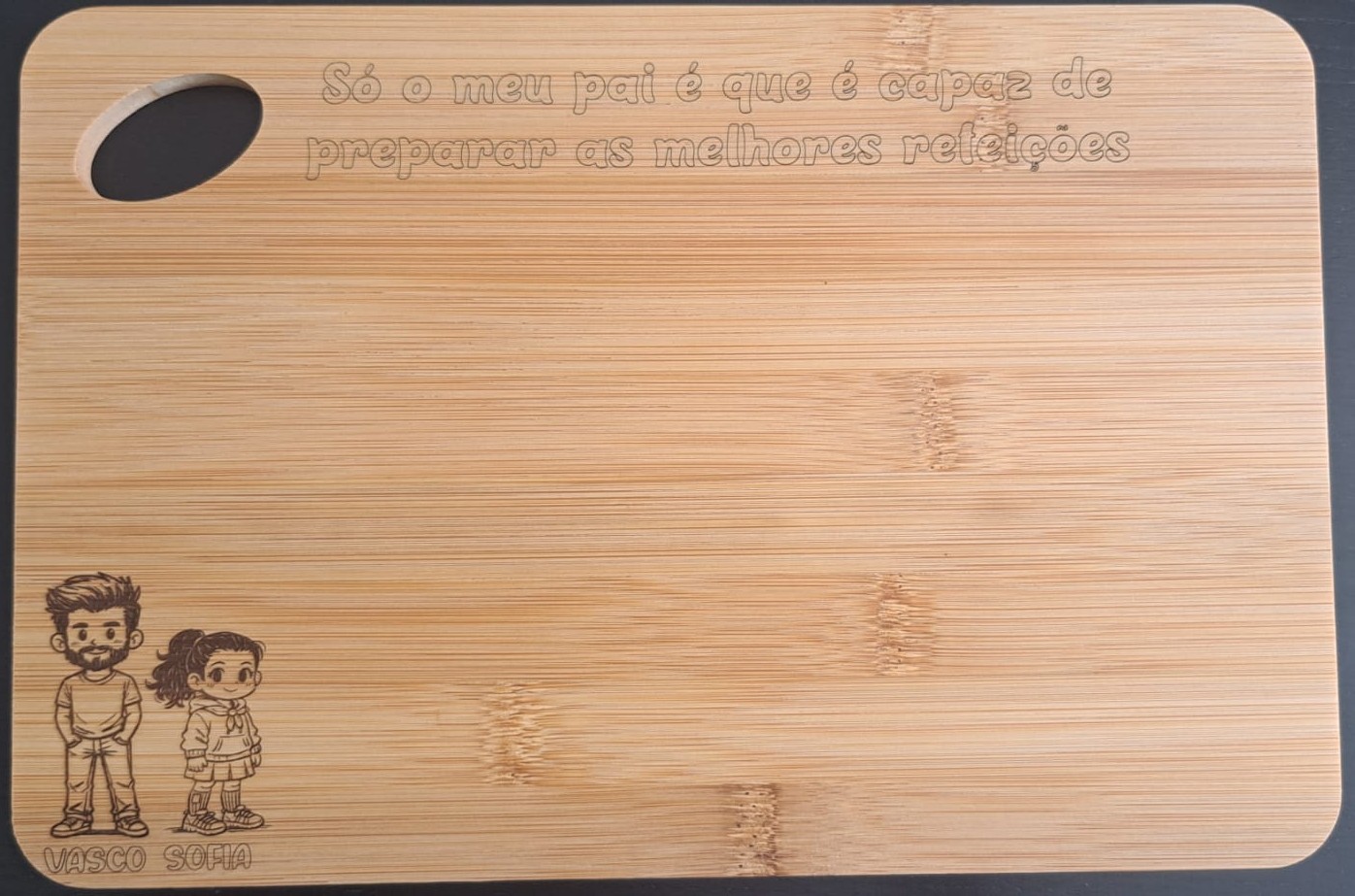Tábua de Cozinha Personalizada com Cartoon da sua Foto Tábua de Cozinha Personalizada com Cartoon da sua Foto