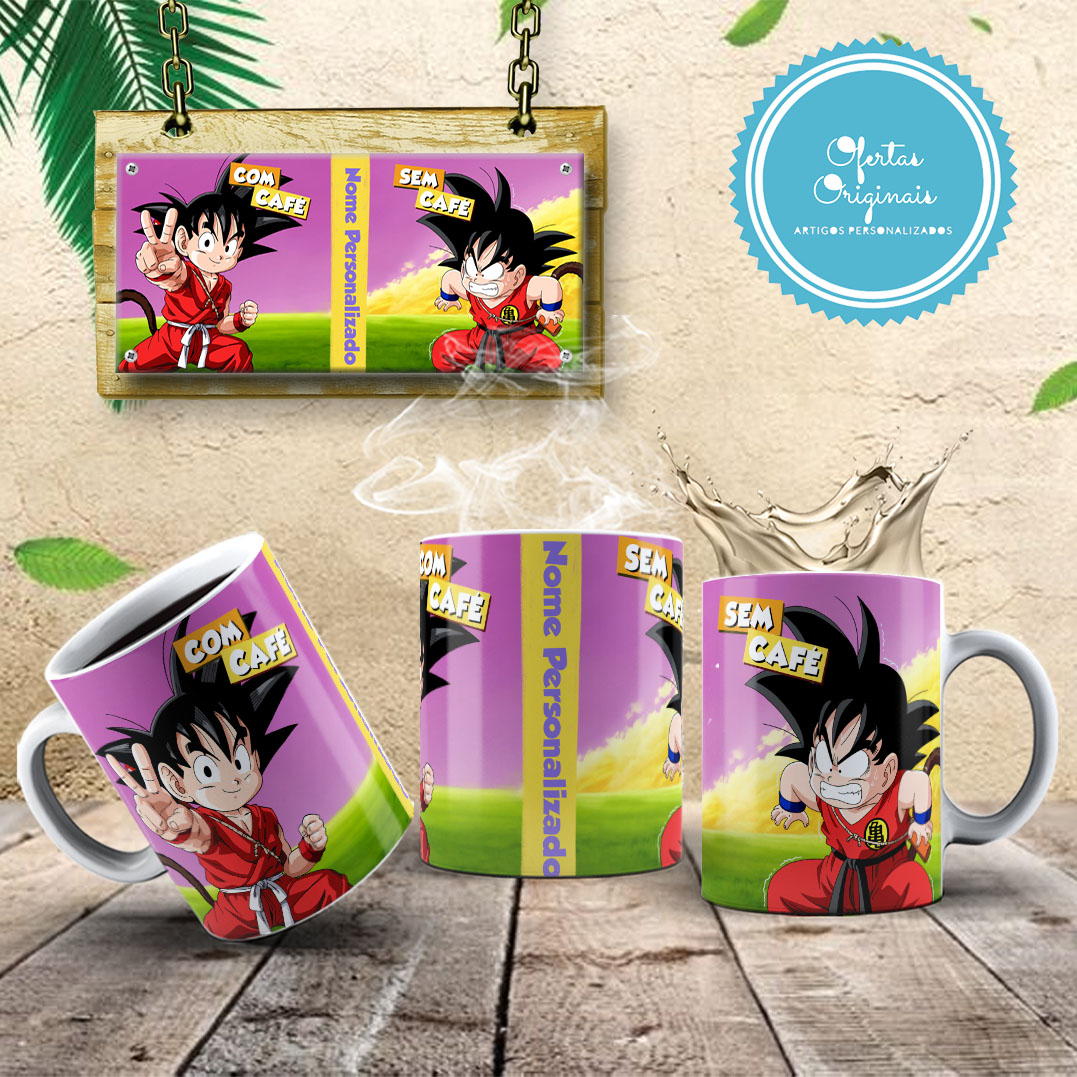 Canecas DRAGON-BALL Com Café Sem Café Personalizada Canecas DRAGON-BALL Com Café Sem Café Personalizada