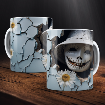 Caneca Halloween Imagem  3D