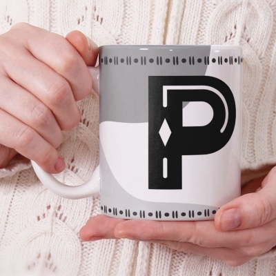 Caneca Alfabeto Geometrico