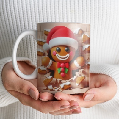 Caneca Natal Imagem 3D