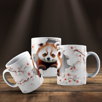 Caneca Animais Fofinhos Imagem 3D
