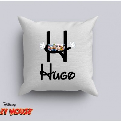 Capa de Almofada Personalizada Alfabeto Disney Inicial Menino