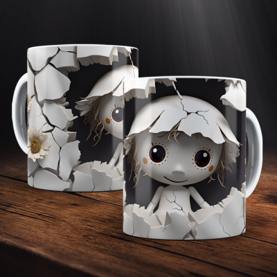 Caneca Halloween Imagem  3D