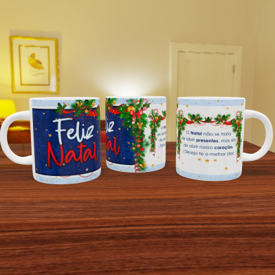 Canecas de Natal c/ frases - 12 temas